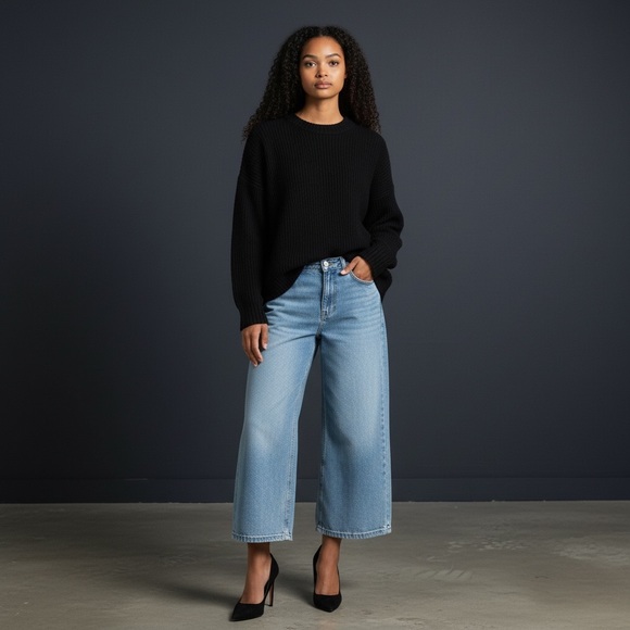 PAIGE Denim - PAIGE Anessa High-rise Wide-Leg Cropped Jeans